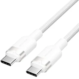 Vention Cable USB 2.0 Tipo-C a Tipo-C 60W 1m Blanco TRDWF